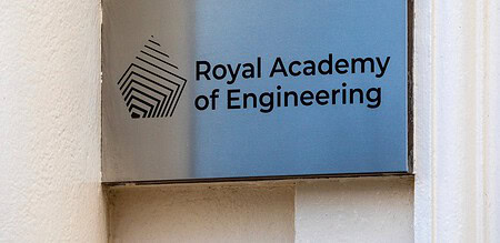A sign at the entrance to the Royal Academy of Engineering