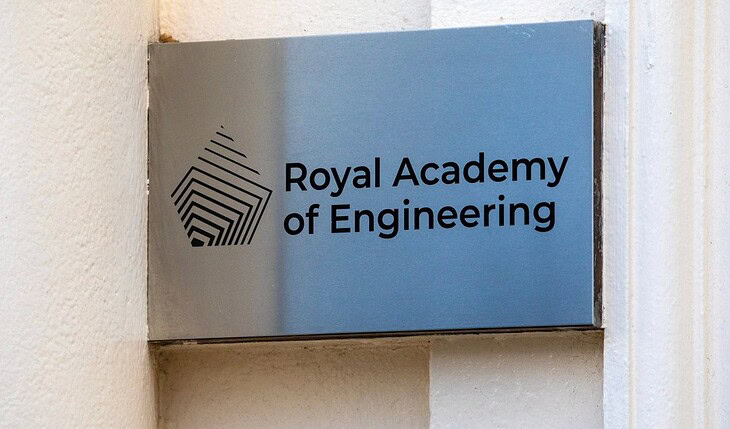 A sign at the entrance to the Royal Academy of Engineering